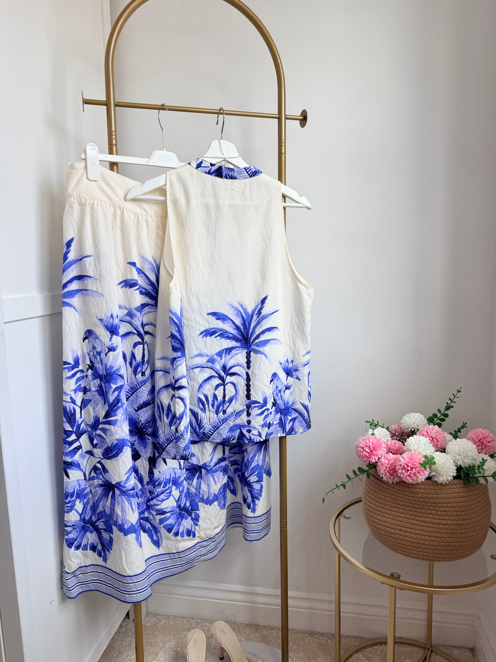 Printed Co Ord Set Blouse and Skirt