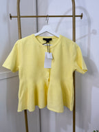 Zara Yellow Peplum Top