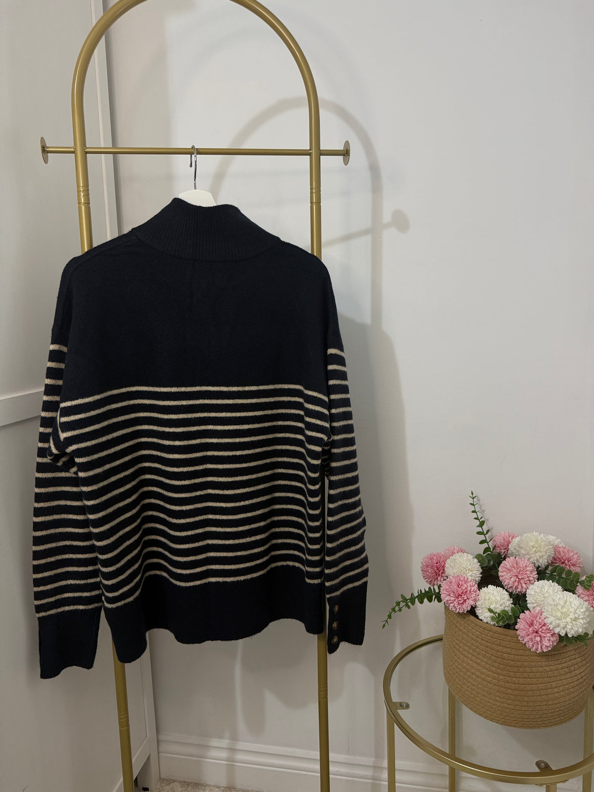     Zara striped knit jumper back view