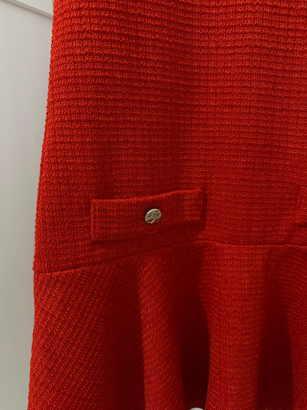 Zara tweed red sleeveless mini dress 5584/189
