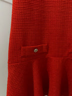 Zara tweed red sleeveless mini dress 5584/189