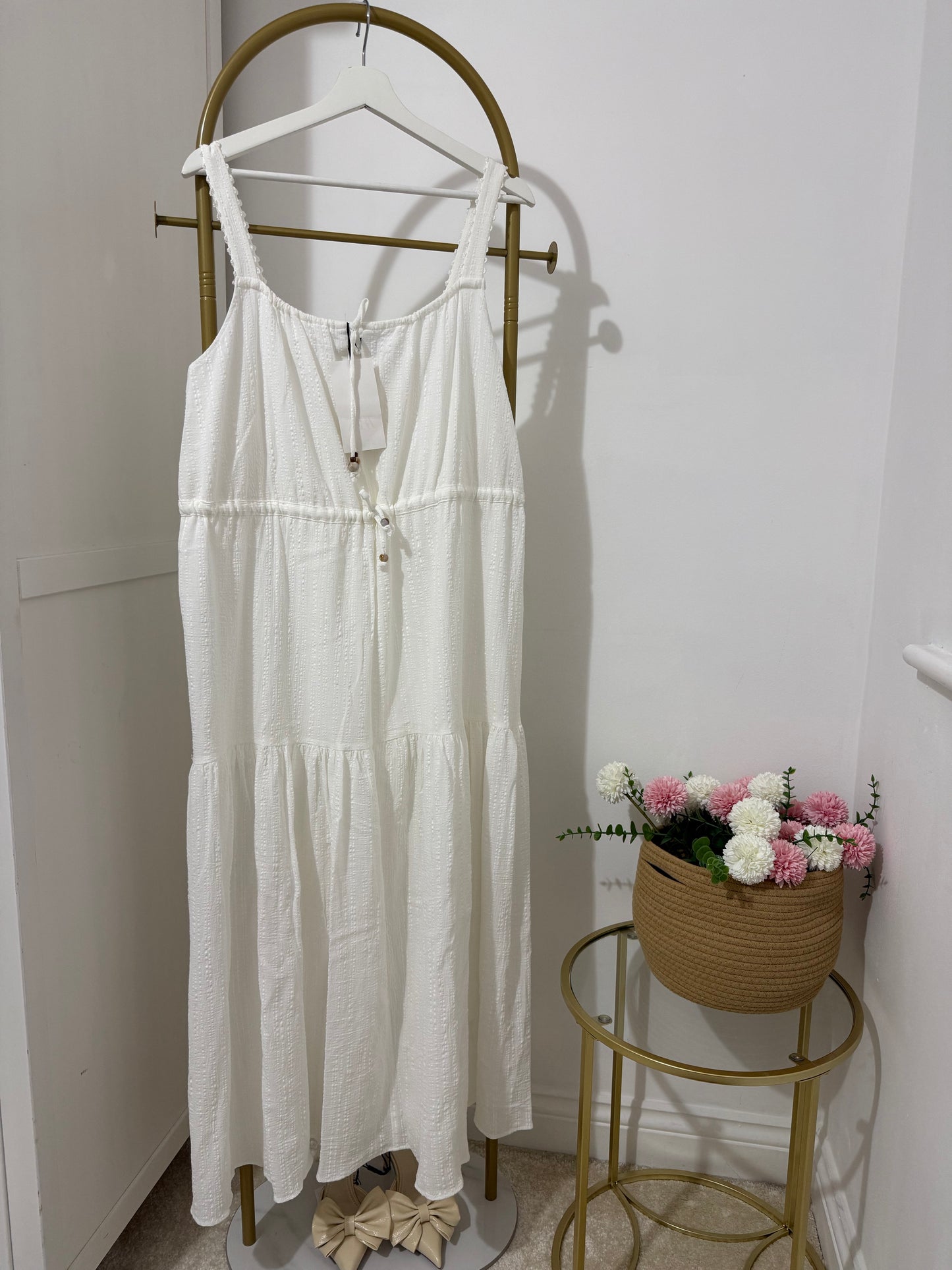 Zara White Midi Dress