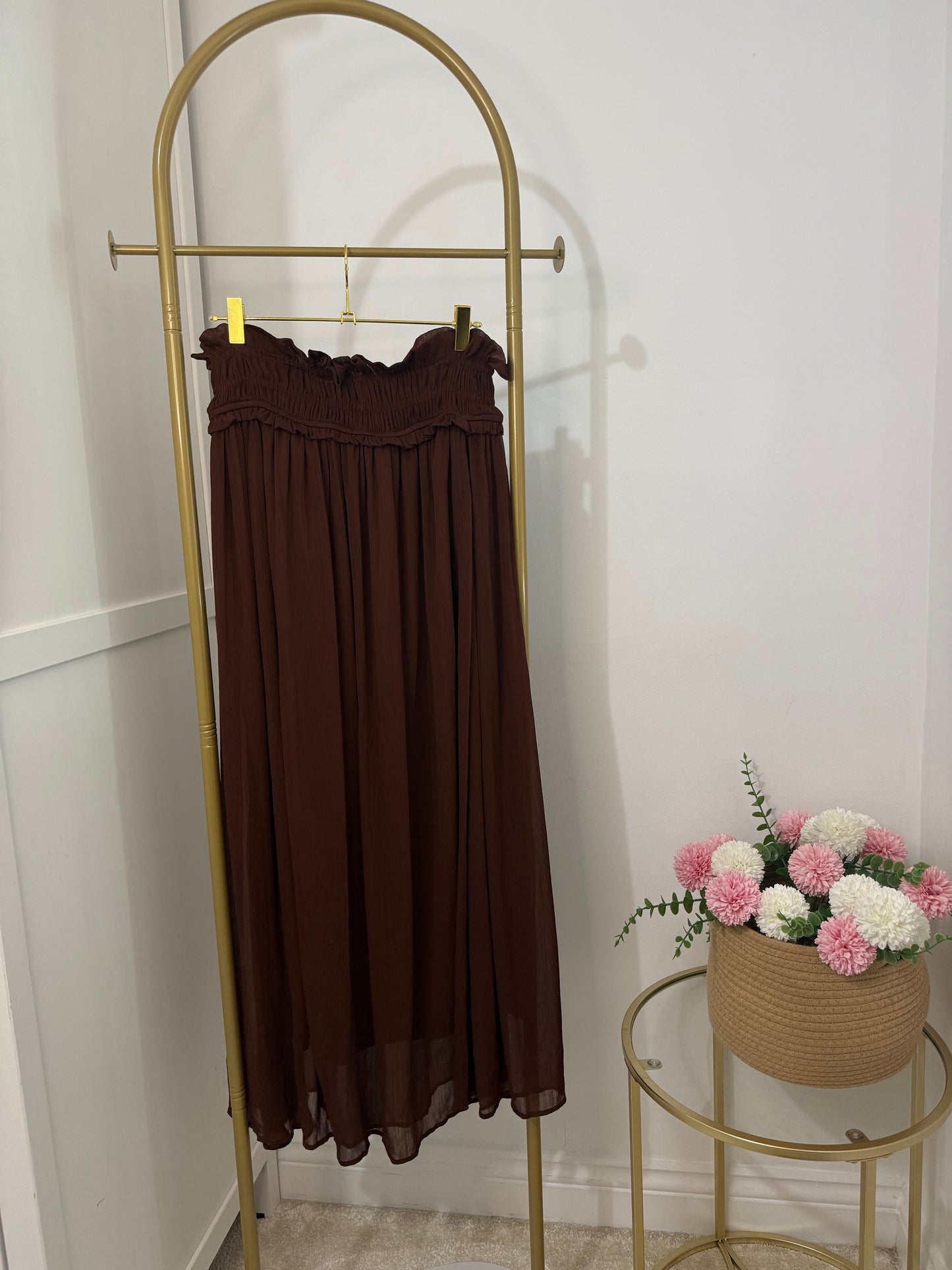 Zara brown midi skirt 5029/078