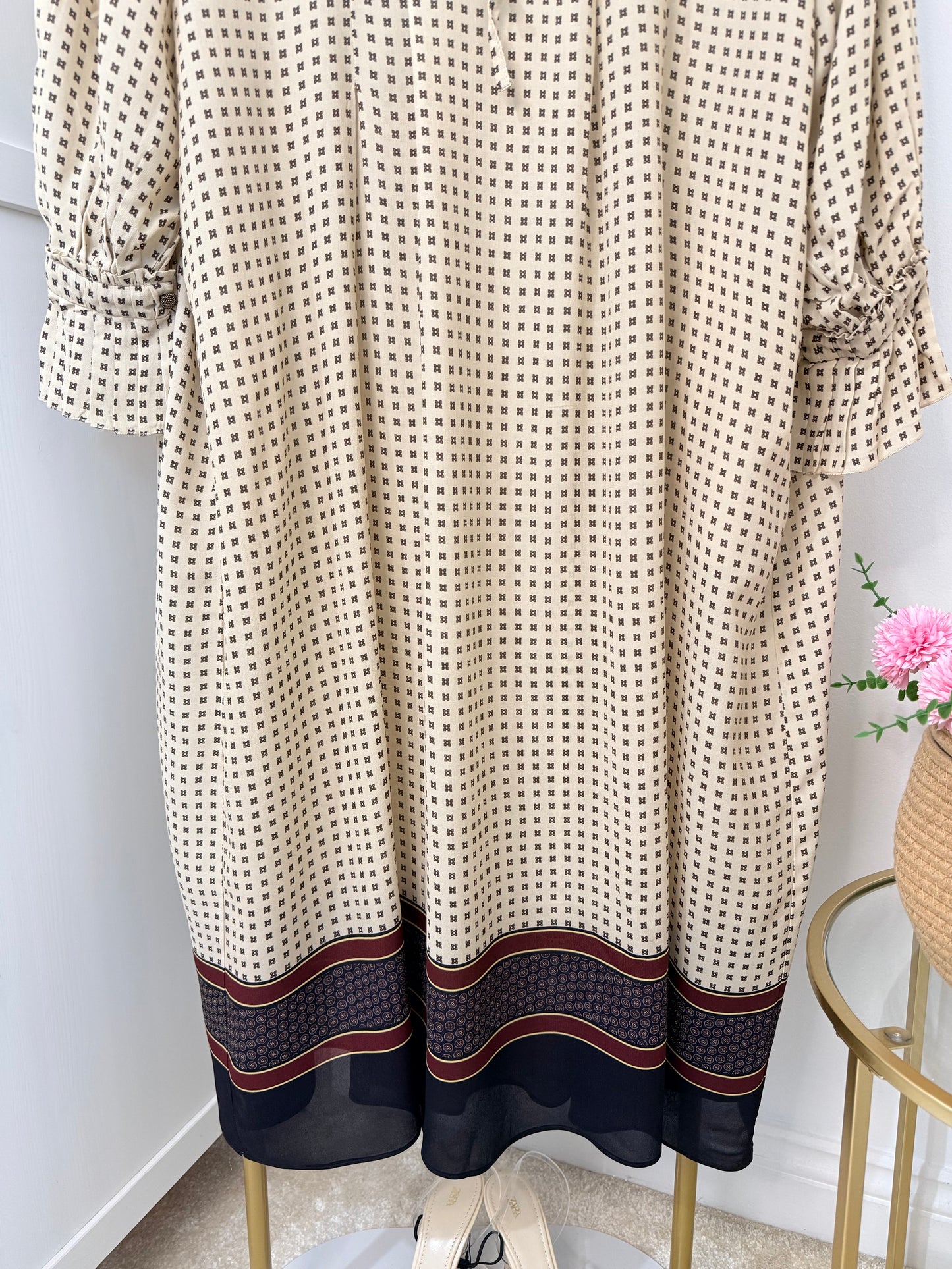 Zara Studio Printed Midi Dress