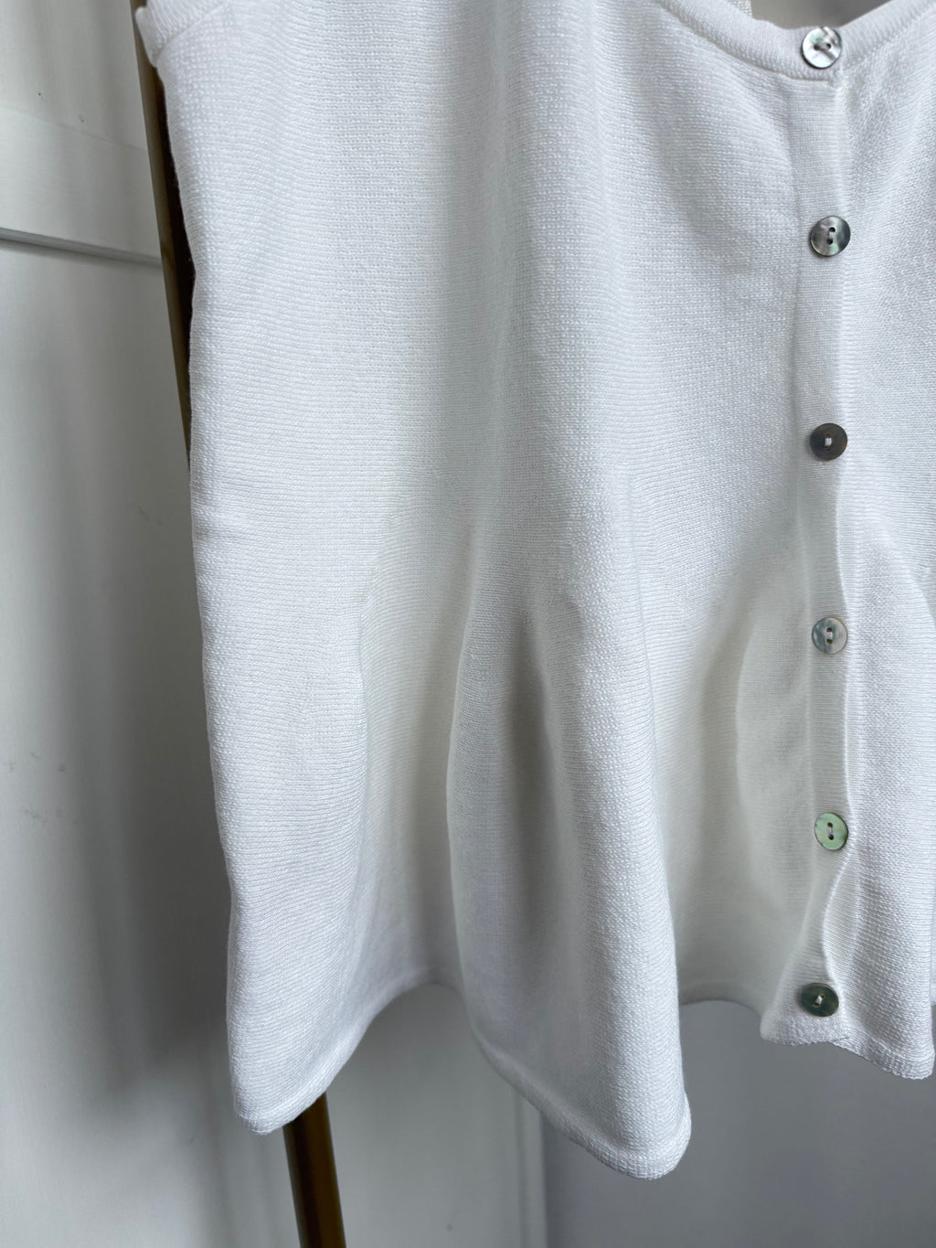 zara White Knit Peplum Top 4331/021