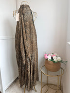 Zara Animal Print Asymmetric Halter Dress  8753/008