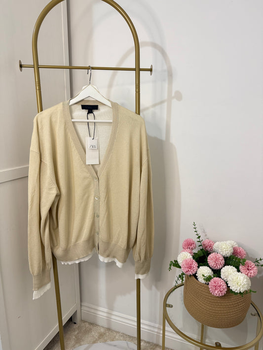 Zara Beige Knit Cardigan 3433/099