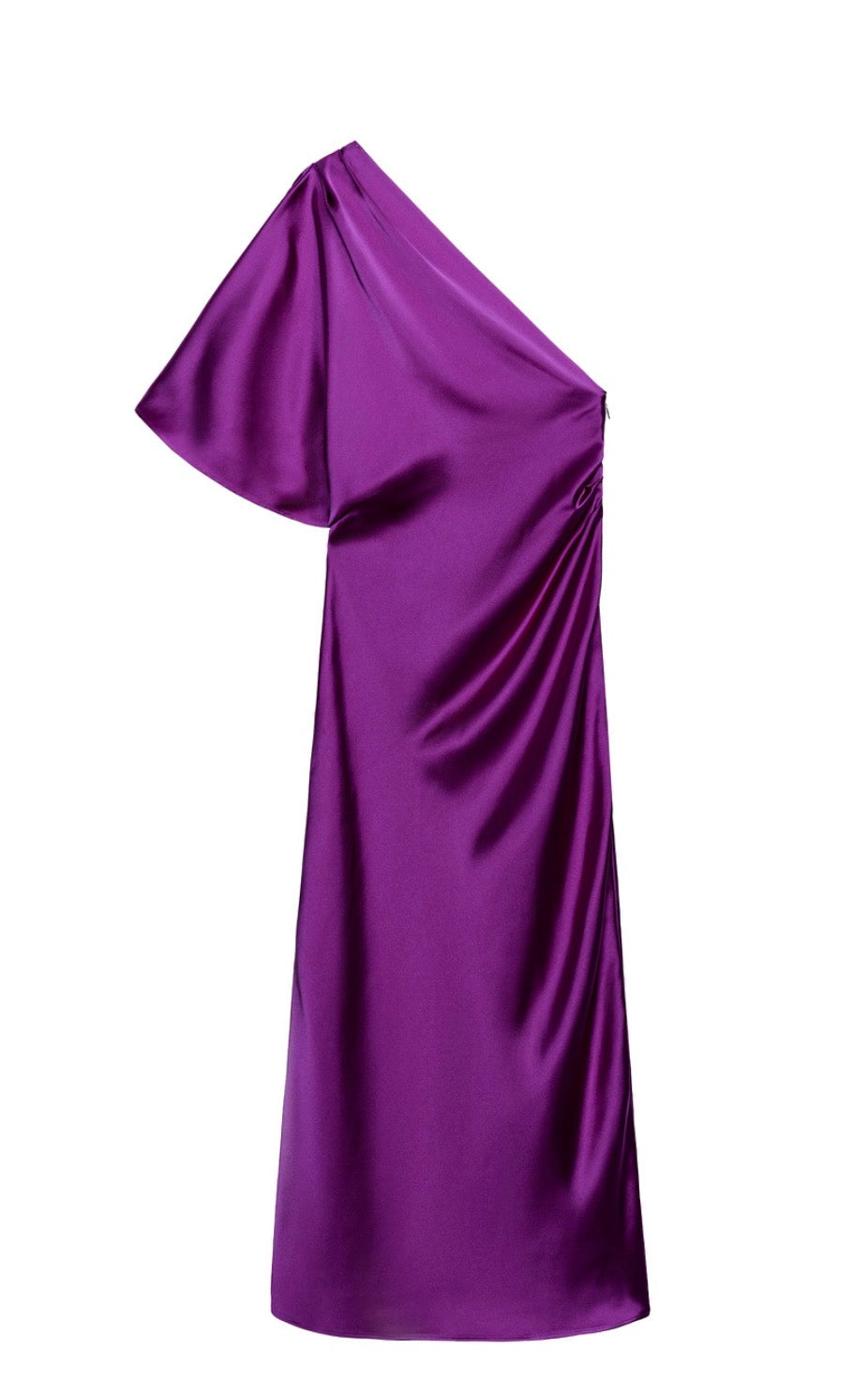 Zara purple satin midi dress 2896/399