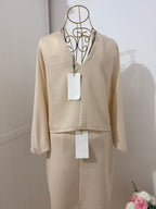 Beige Co Ord Set Top and Skirt