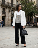 Zara Black Tweed Waistcoat 5644/103