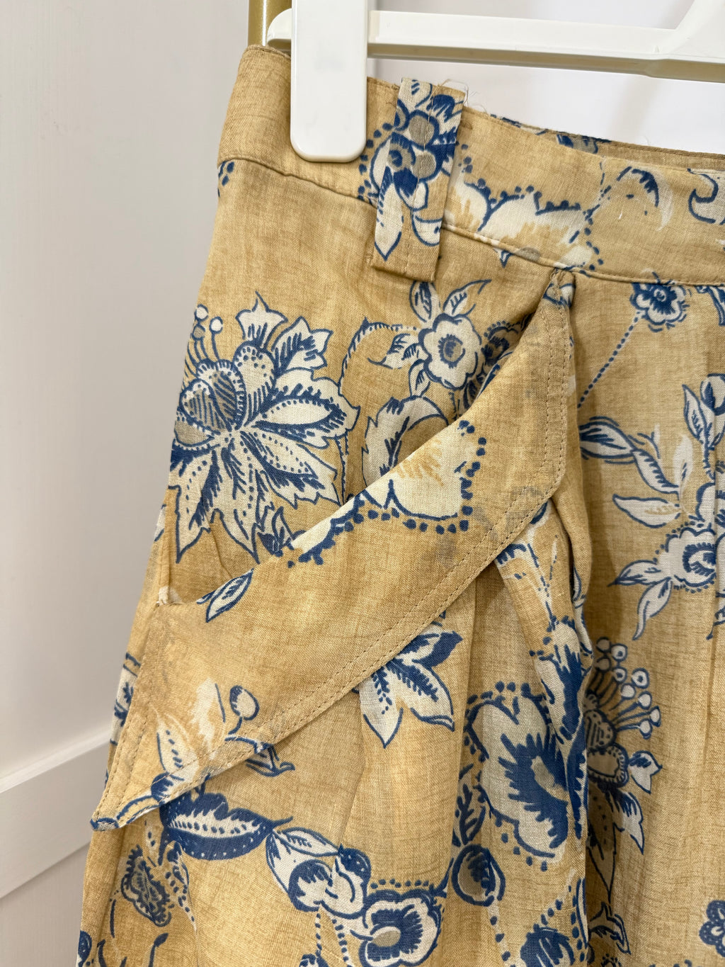 Zara Beige Printed Midi Skirt 8293/020
