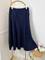 Zara Blue Denim Midi Skirt 9863/244