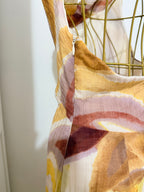 Printed Crochet Sleeveless Midi Dress