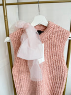 Zara Pink Organza Bow Top 2756/012