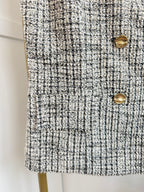 Zara Black Tweed Waistcoat 5644/103