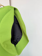 Green short sleeves asymmetrical midi dress