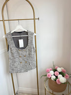 Zara Black Tweed Waistcoat 5644/103