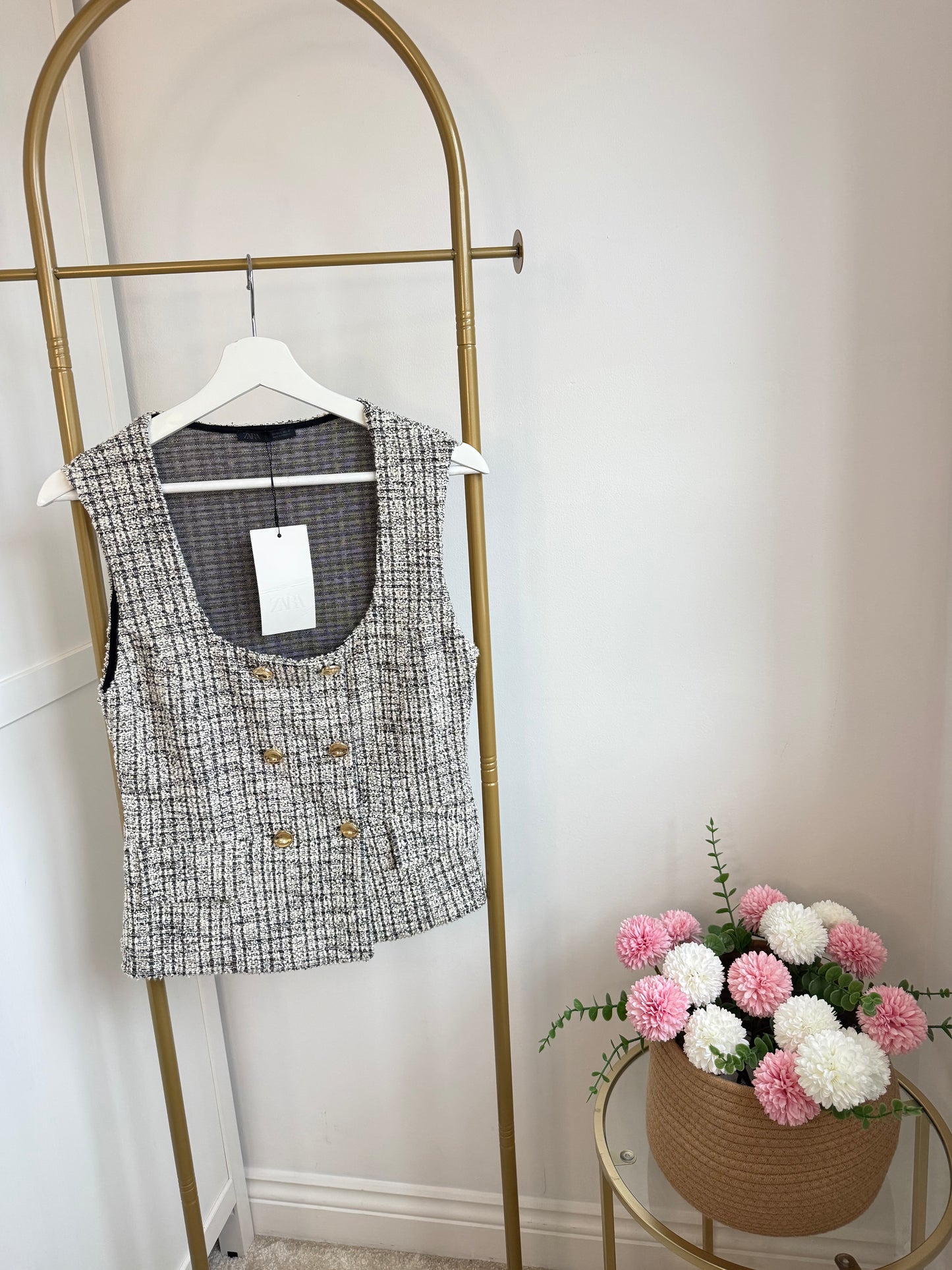 Zara Tweed Waistcoat