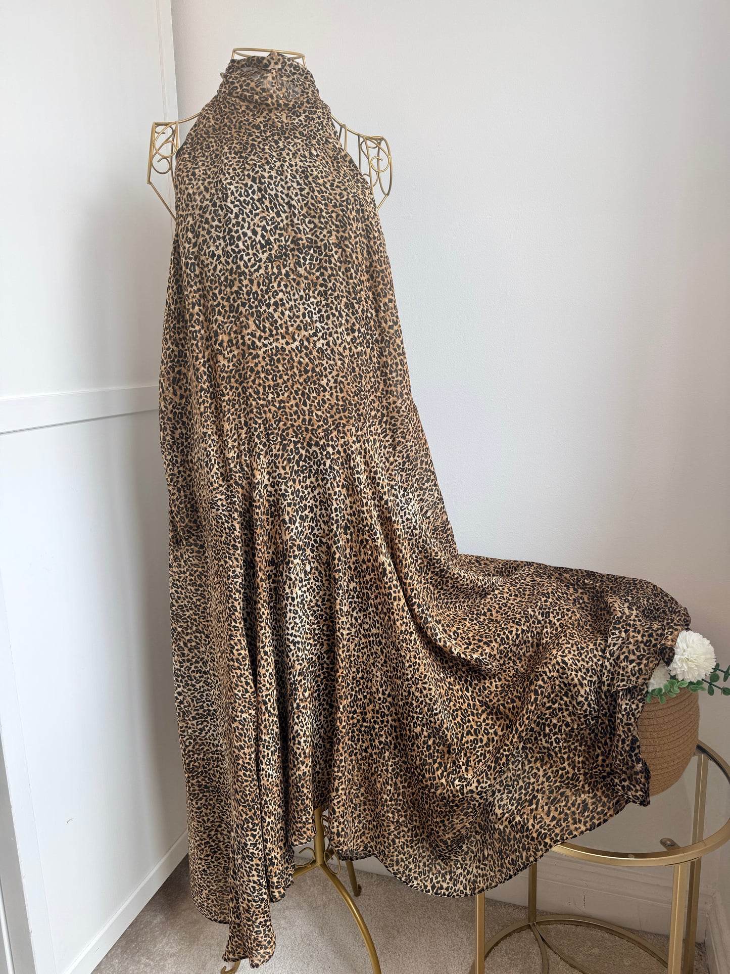 Zara Animal Print Asymmetric Halter Dress  8753/008