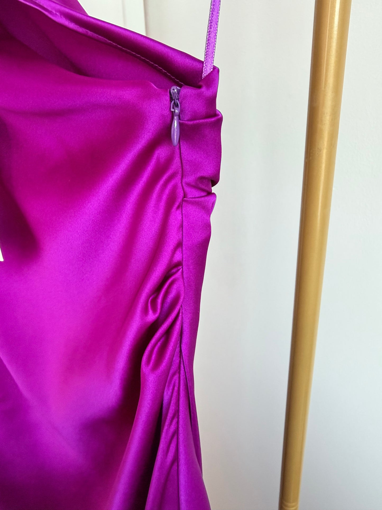 Zara purple satin midi dress 2896/399