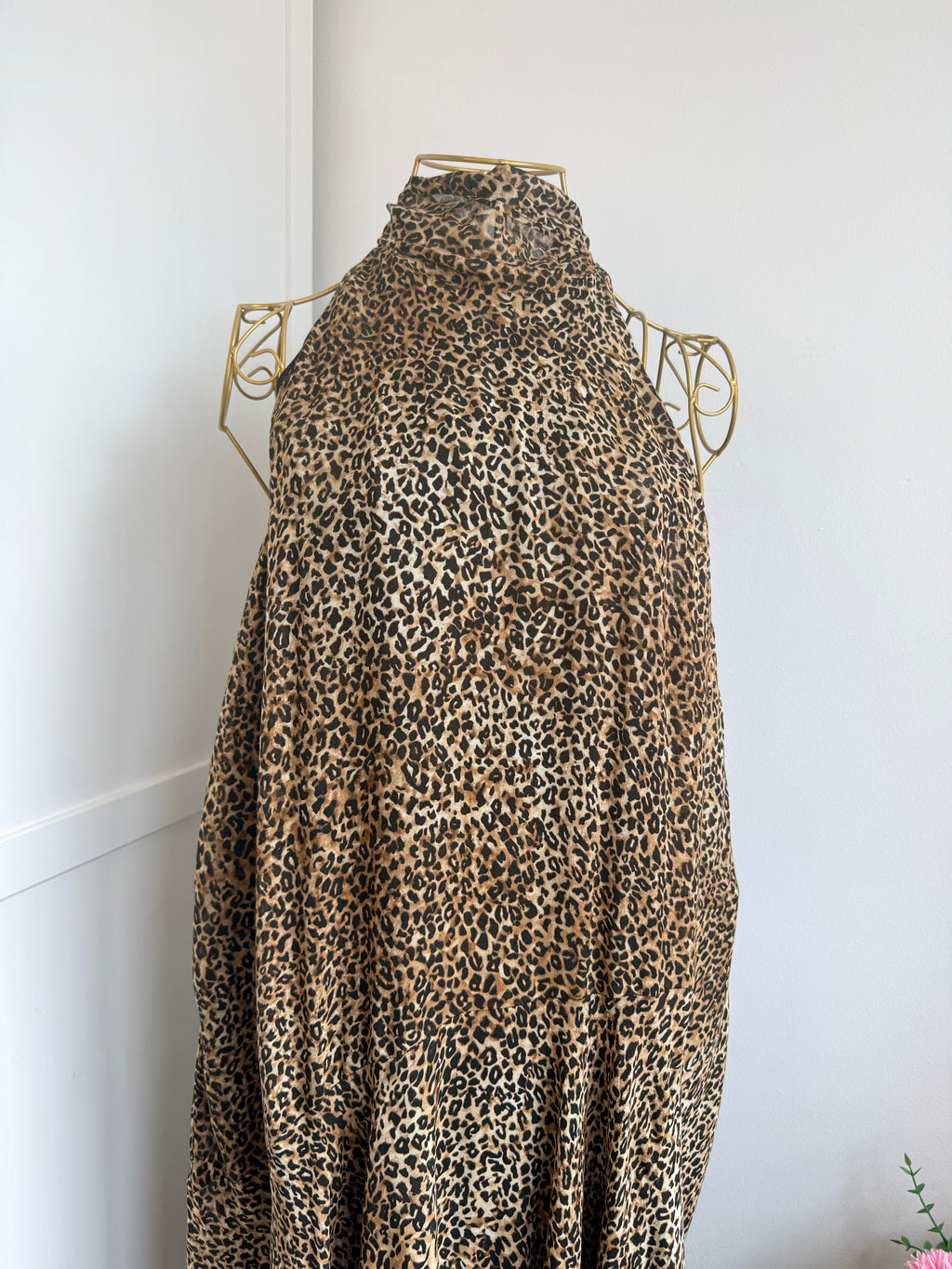 Zara Animal Print Asymmetric Halter Dress  8753/008