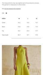 Lime Halter Neck Midi Dress