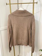     Zara beige long sleeve cardigan rear detail