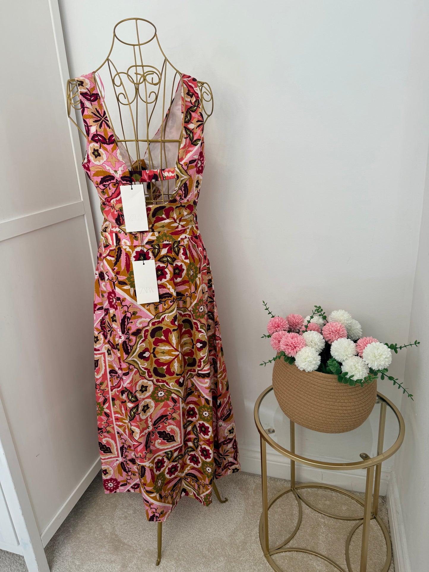 Zara printed top and skirt set