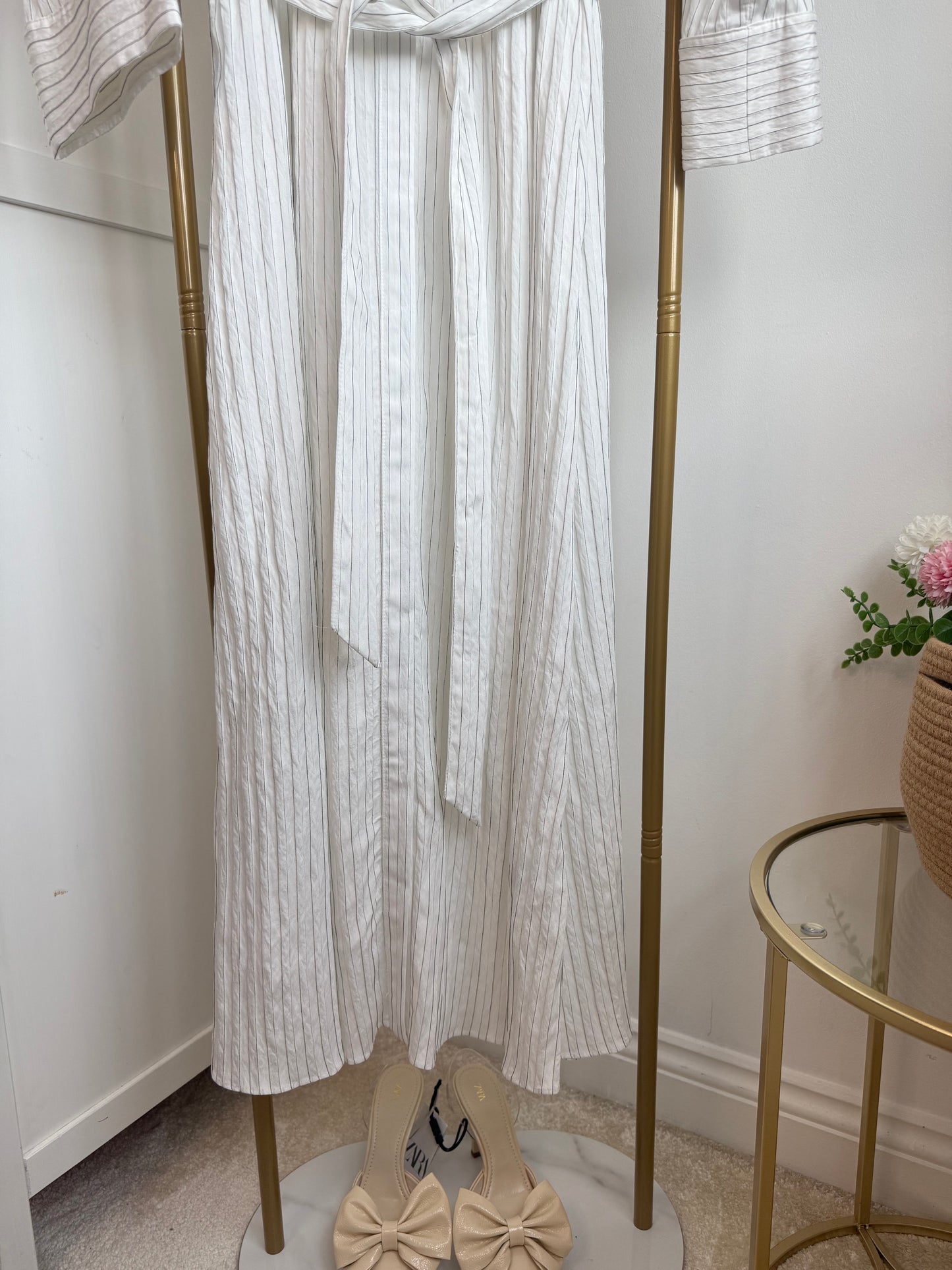 Zara White Midi Dress