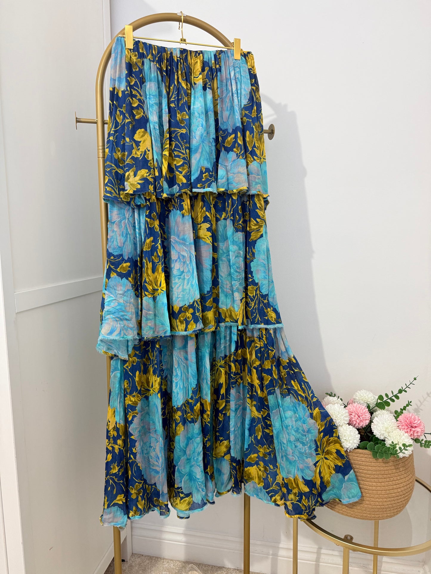 Zara Blue Bandeau maxi dress 3001/119