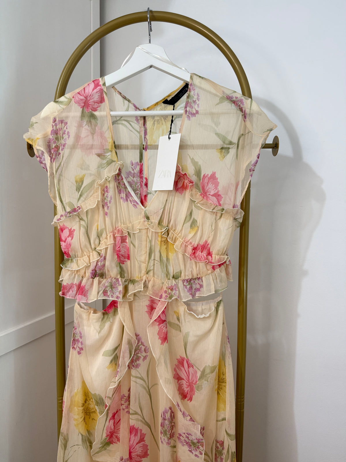 Zara Floral Cut Out Midi Dress 8730/111