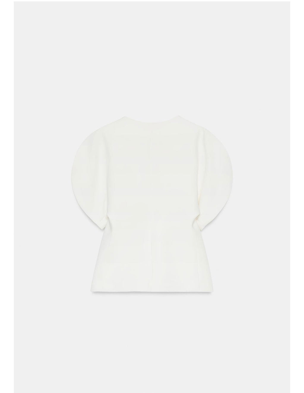 White Short Puff Sleeves Top