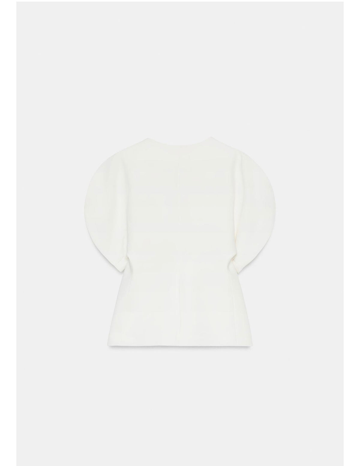 White Short Puff Sleeves Top