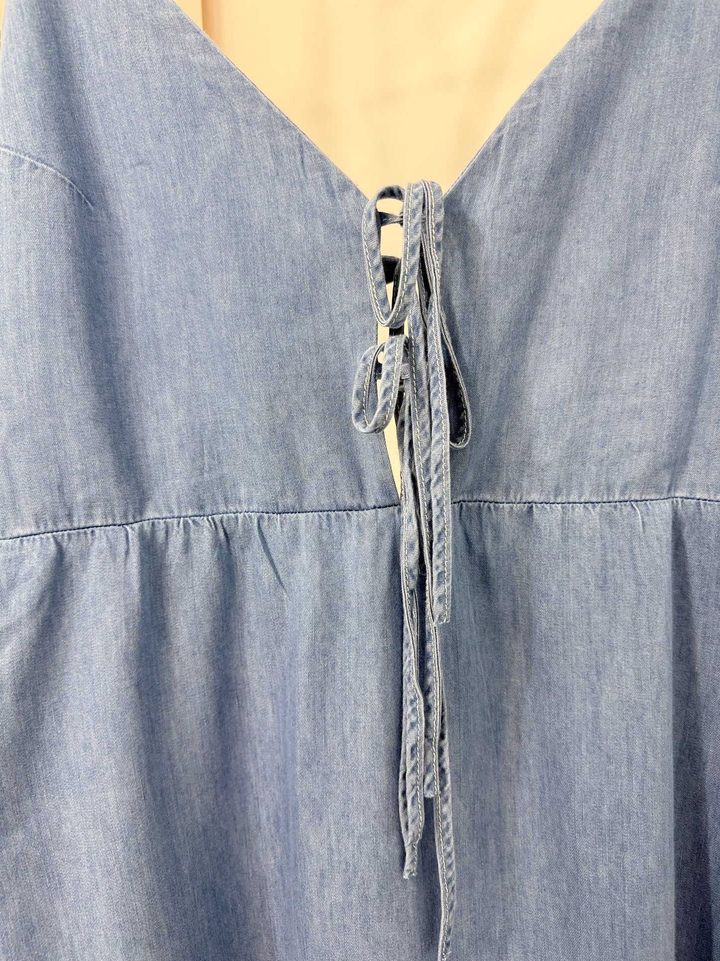Zara blue denim midi dress 7484/083