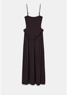 Brown Sleeveless Maxi Dress