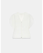 White Short Puff Sleeves Top