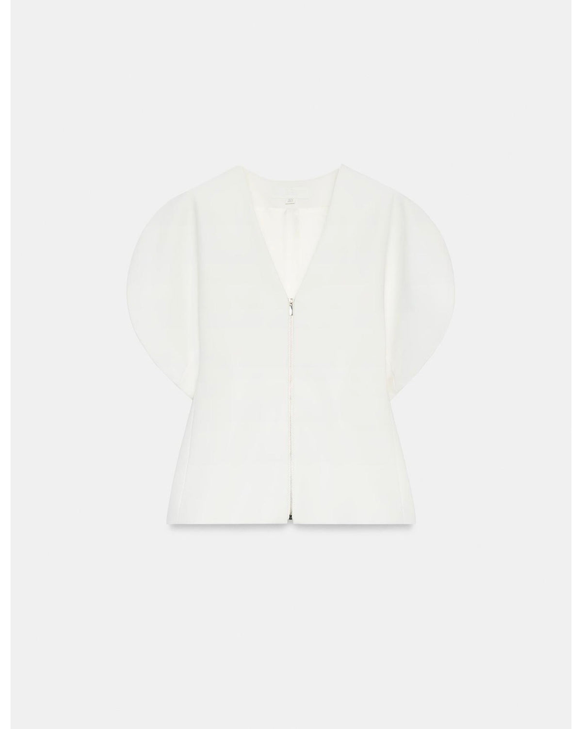 White Short Puff Sleeves Top