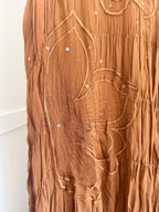 Zara Brown Embroidered Sequins Midi Dress 5107/271