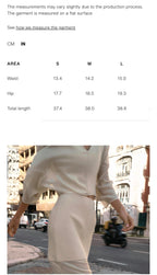 Beige Co Ord Set Top and Skirt