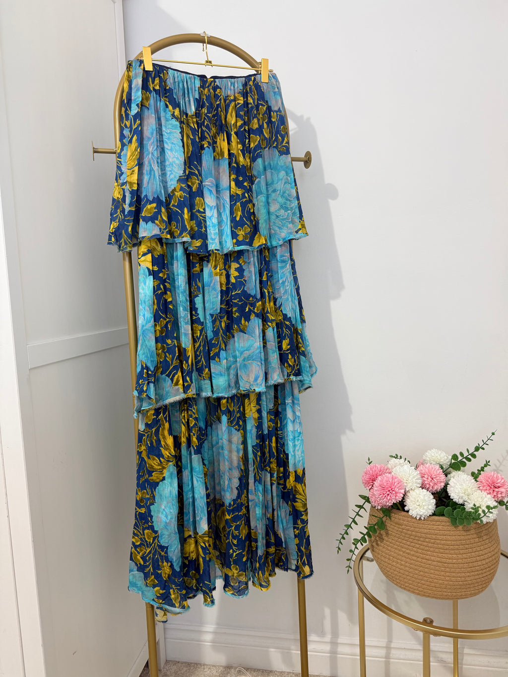 Zara Blue Bandeau maxi dress 3001/119