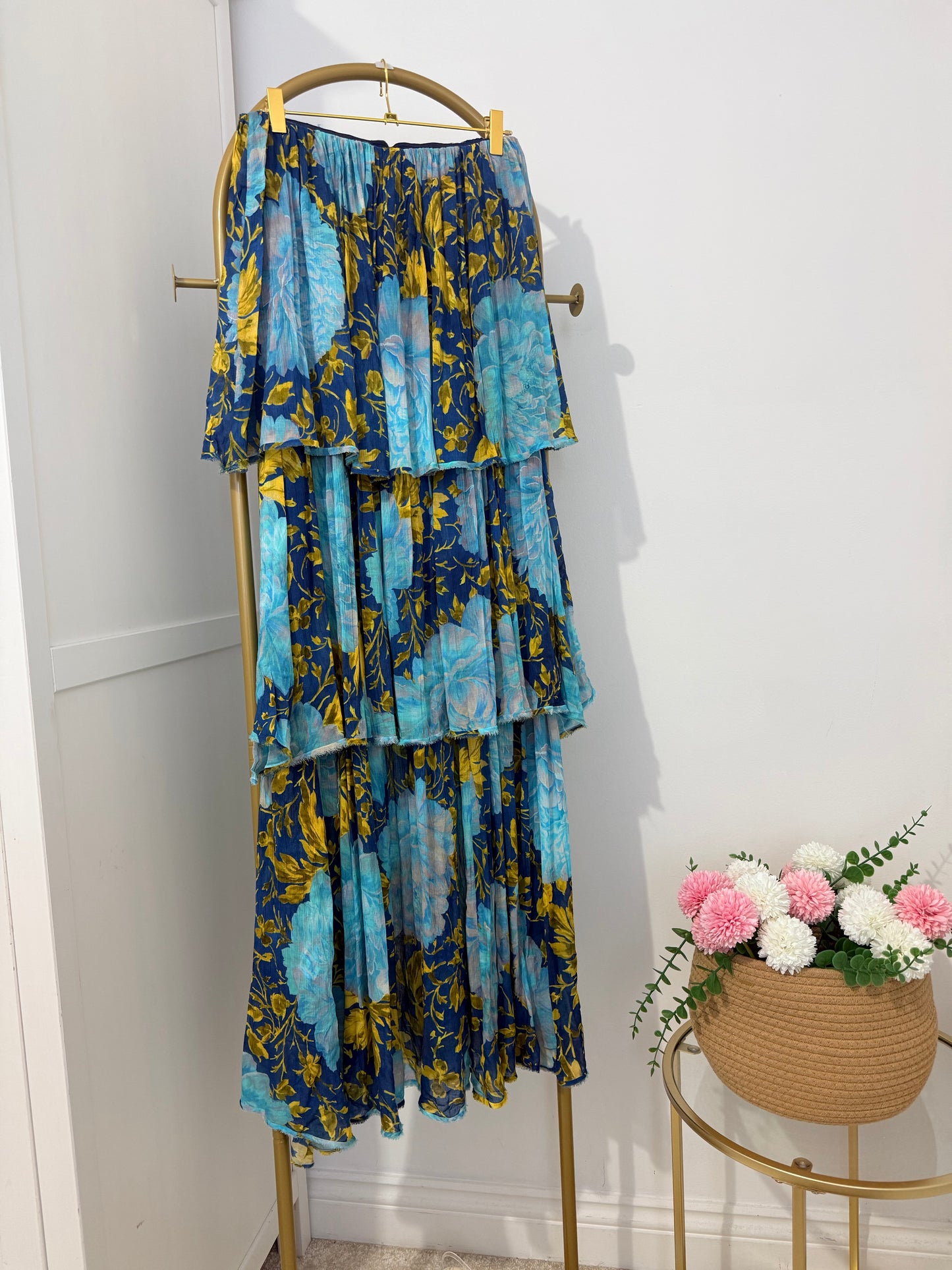 Zara Blue Bandeau maxi dress 3001/119