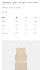     Zara beige sleeveless knit lace midi dress size guide