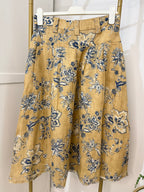 Zara Beige Printed Midi Skirt 8293/020