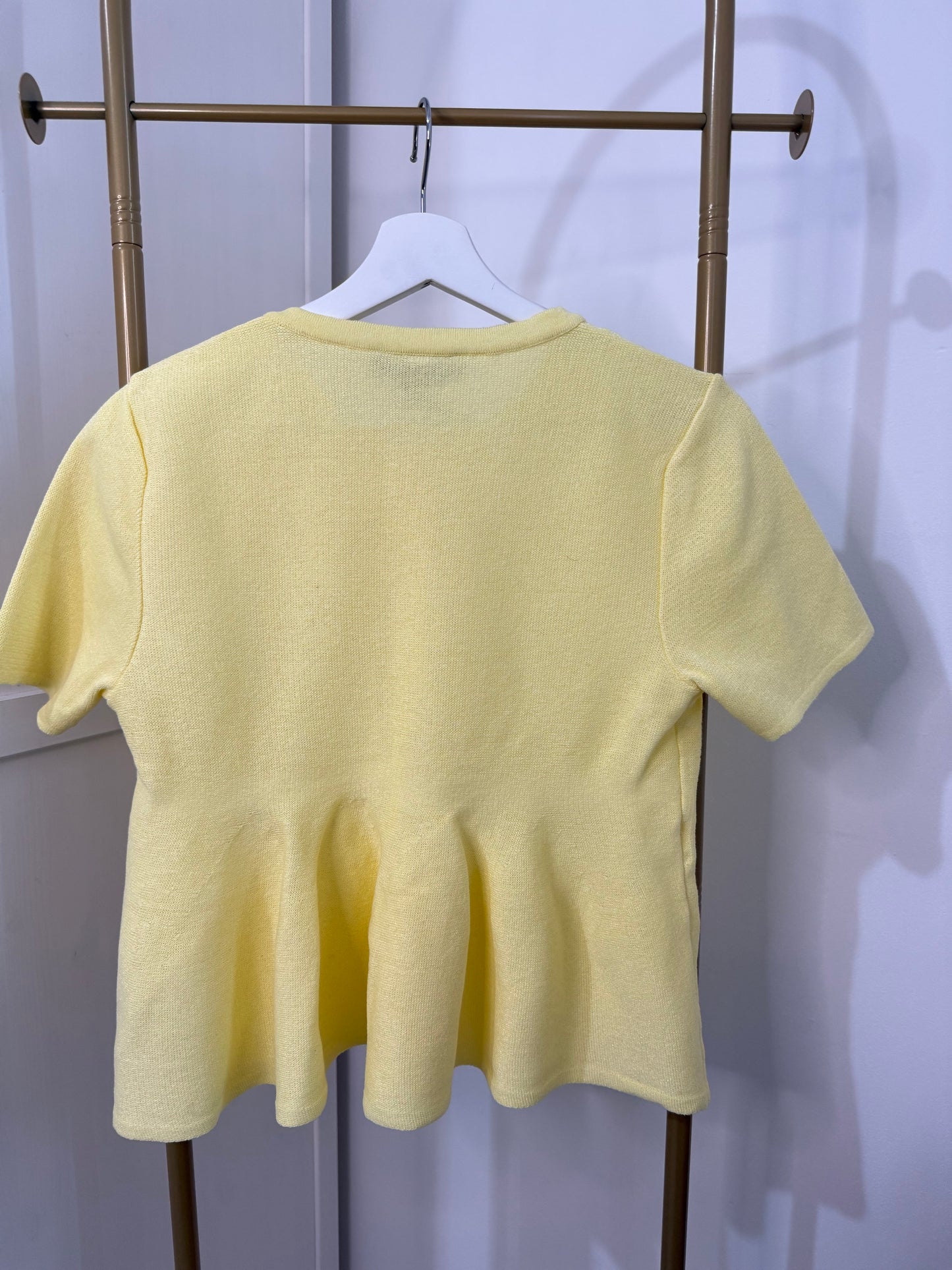Zara Yellow Peplum Top