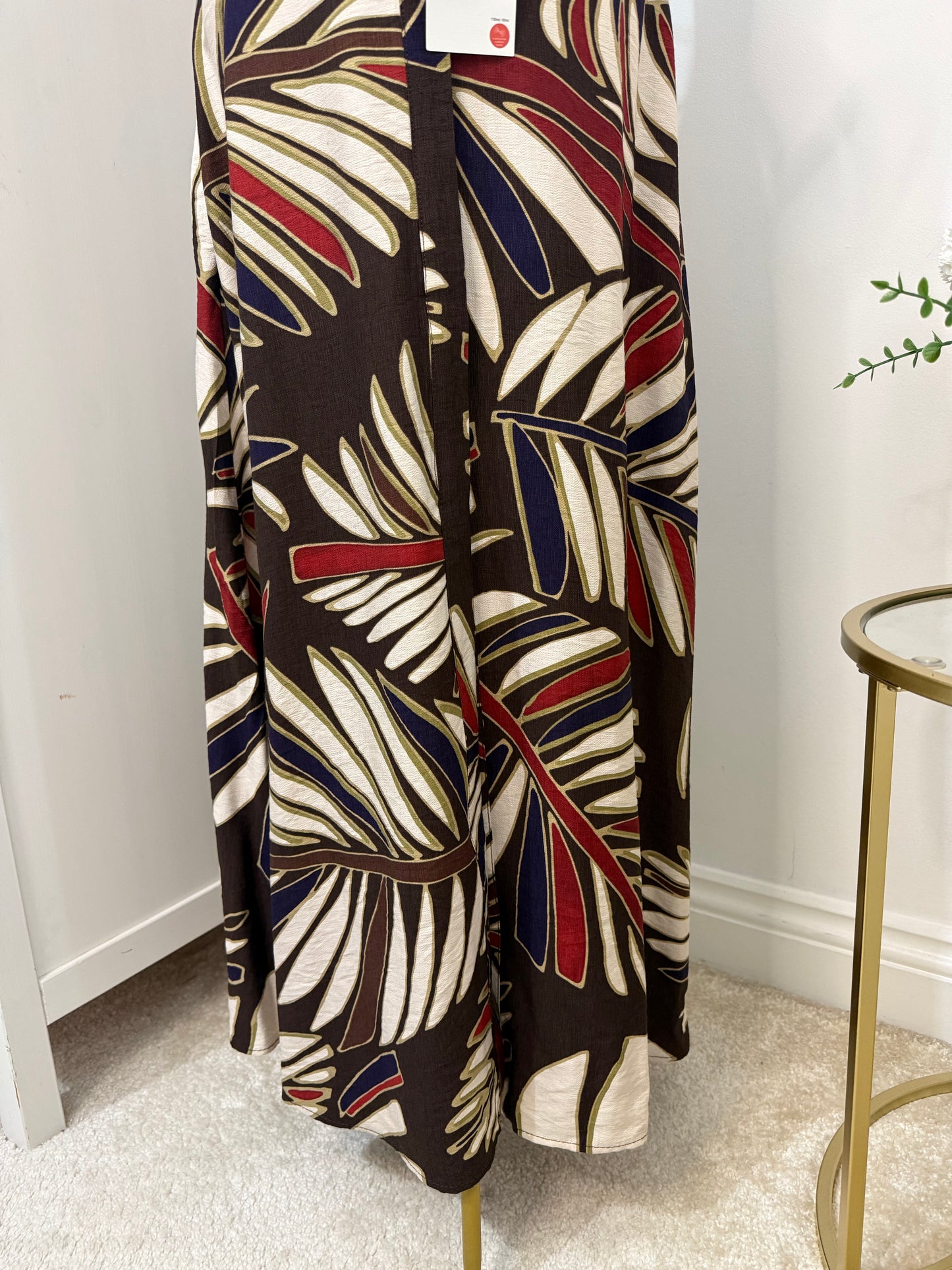 Zara printed belted midi dress