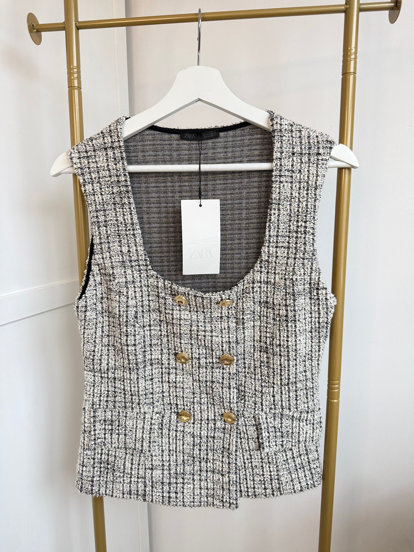 Zara Tweed Waistcoat