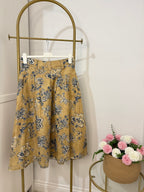 Zara Beige Printed Midi Skirt 8293/020