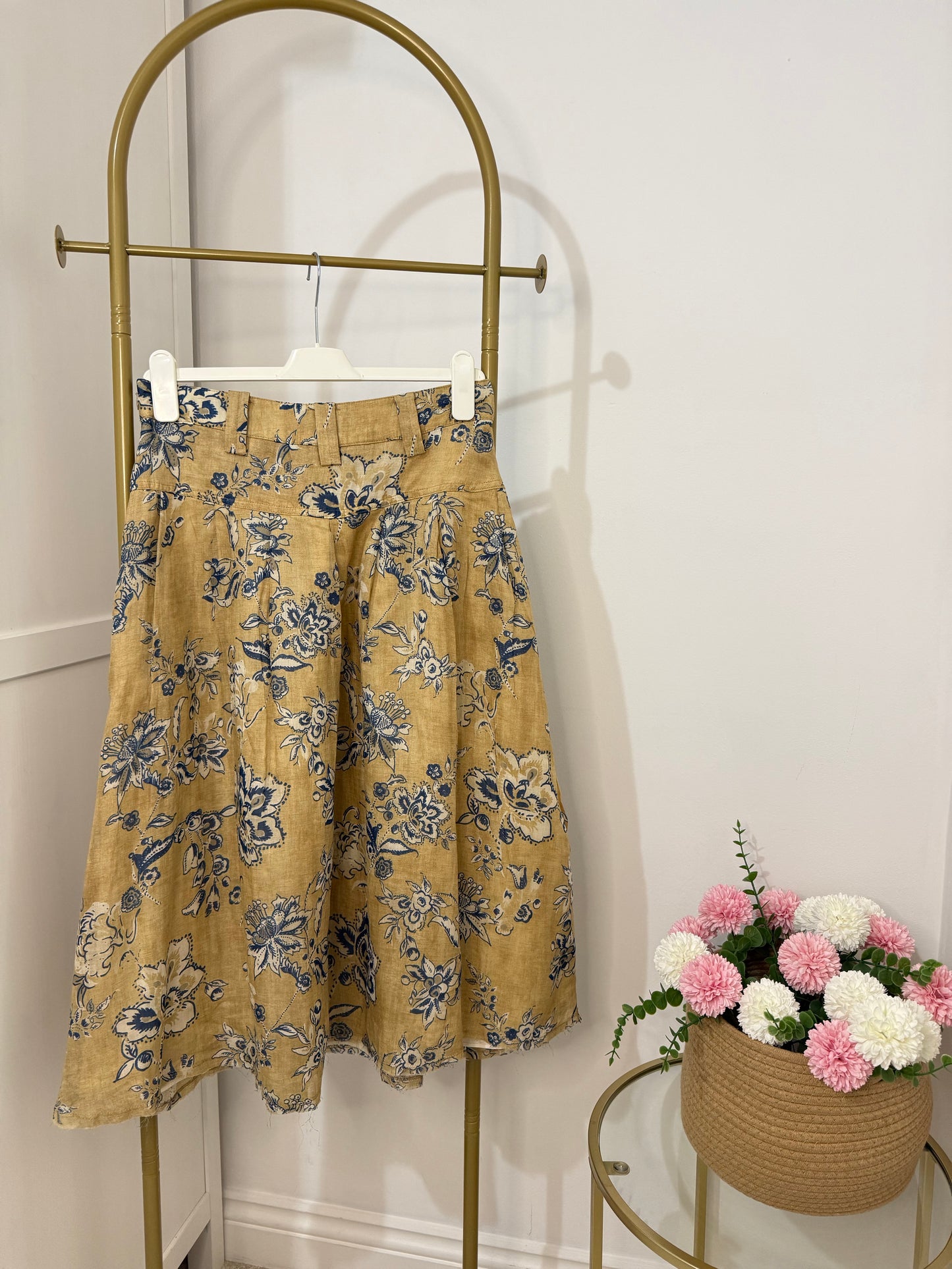 Zara Printed Midi Skirt