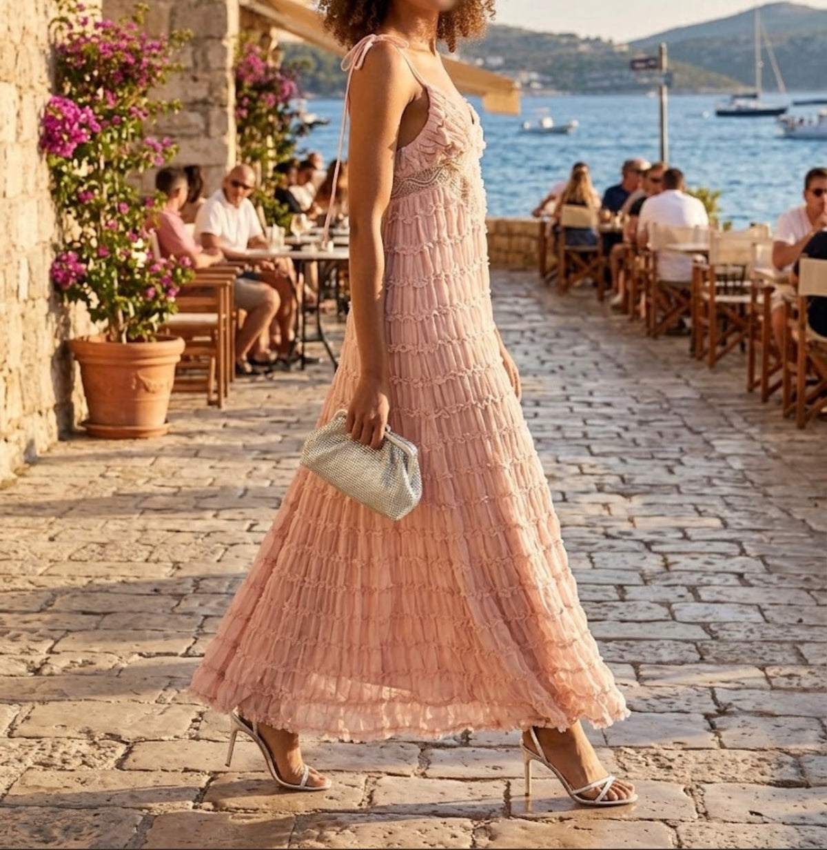 Pink Camisole Maxi Dress