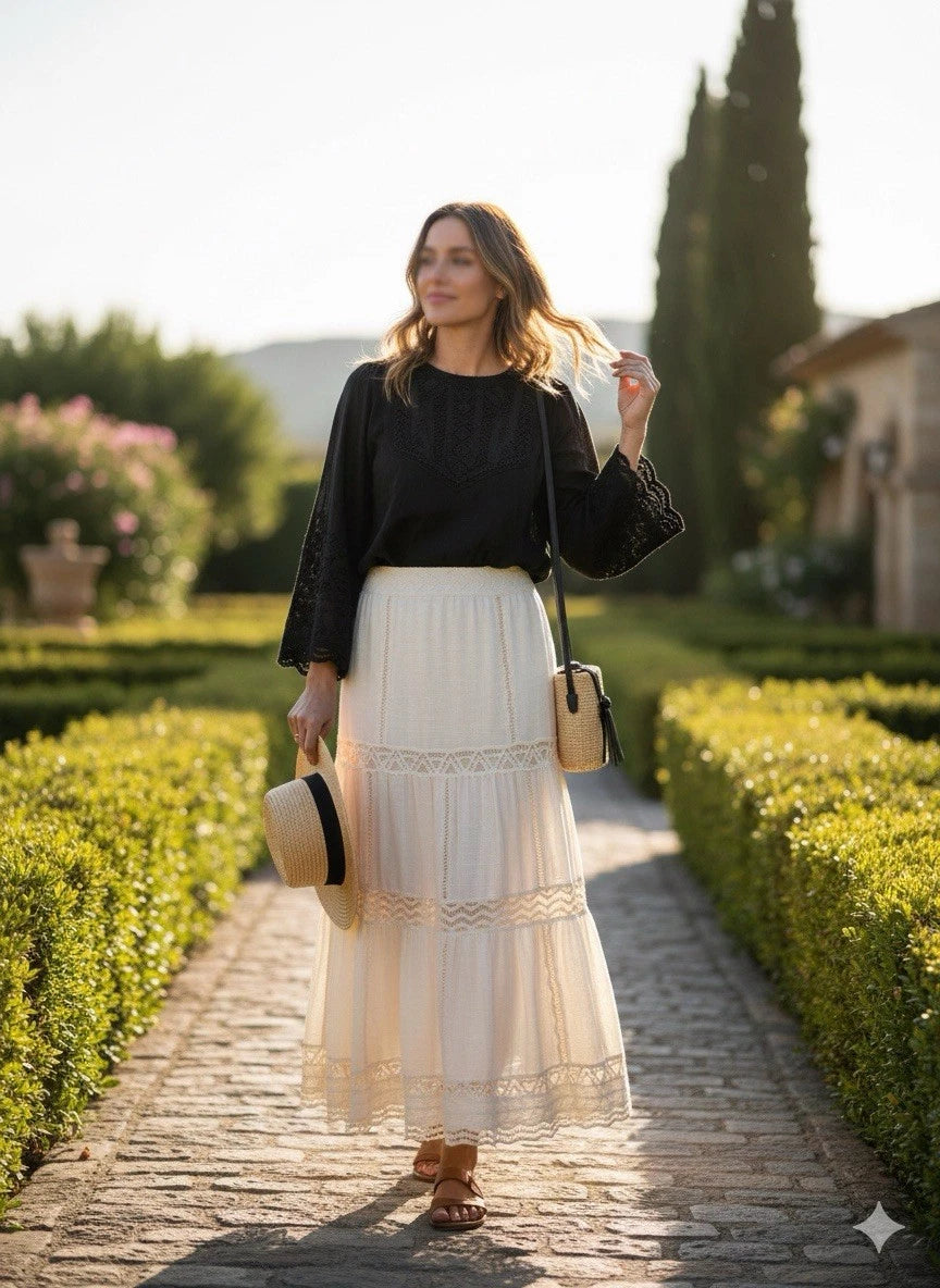 Zara Crochet Maxi Skirt